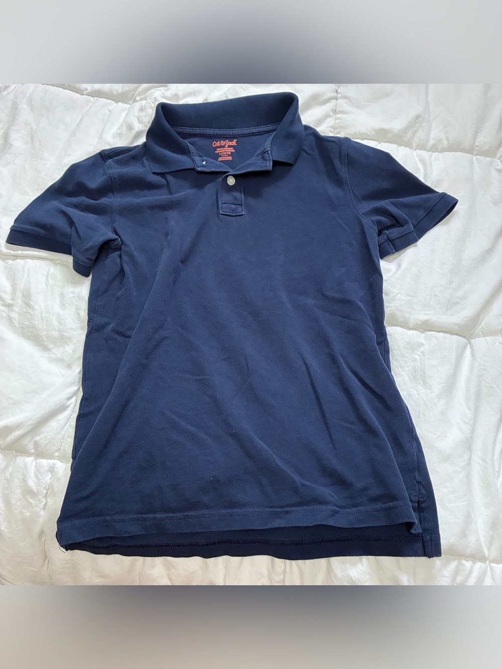 Cat & Jack Boys School Uniform Navy Blue Short Sleeve Polo Shirt